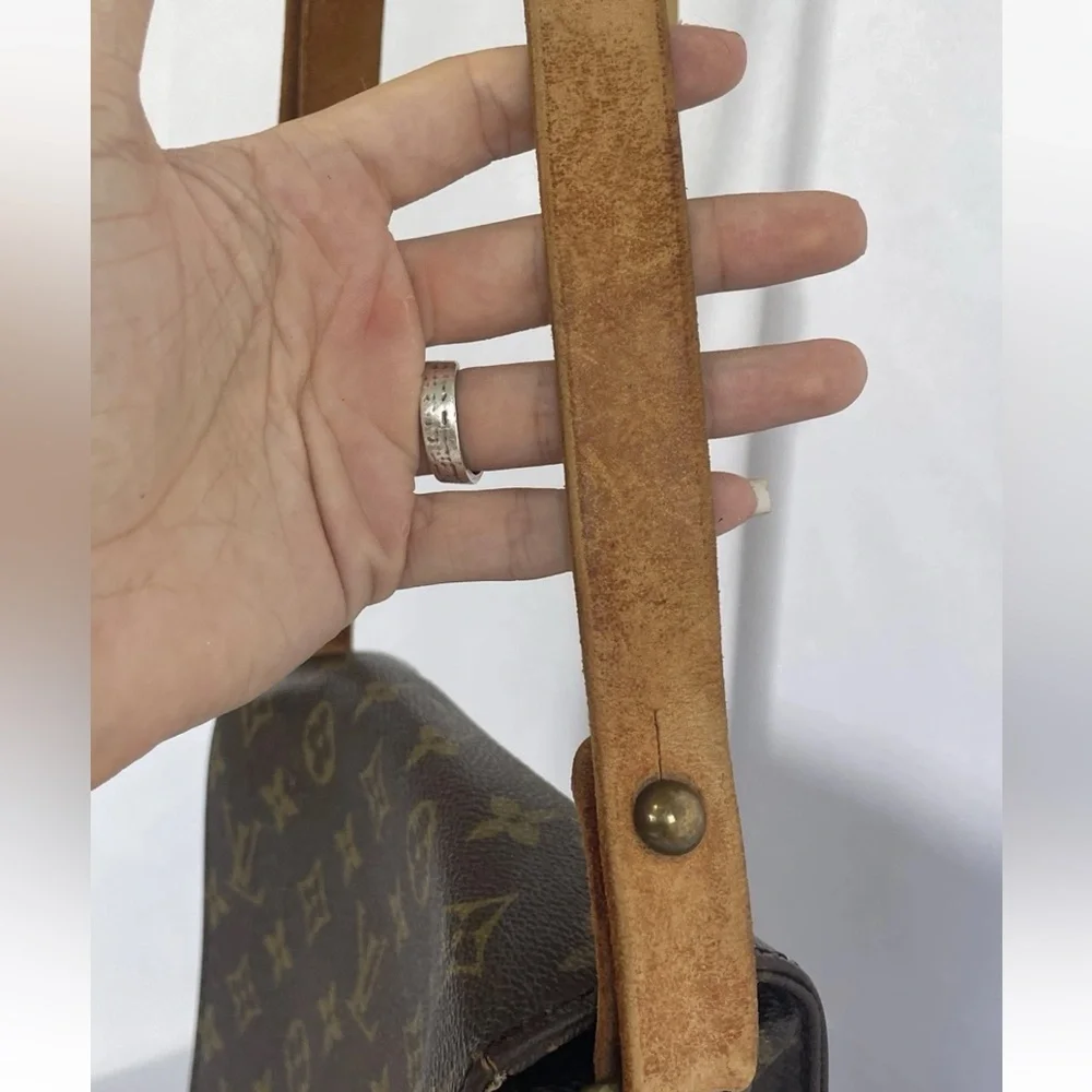 LOUIS VUITTON Cartouchiere GM VTG Monogram Crossbody Shoulder Bag Vintage - Picture 10 of 16
